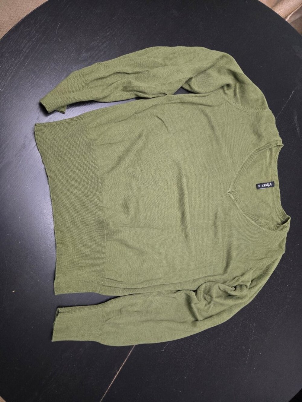 Colours of the World Olive Green V Neck Cotton Sweater XXL
